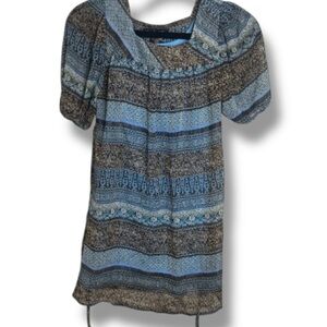 Kandy Kiss - Blue and Black Patterned girls size small dress